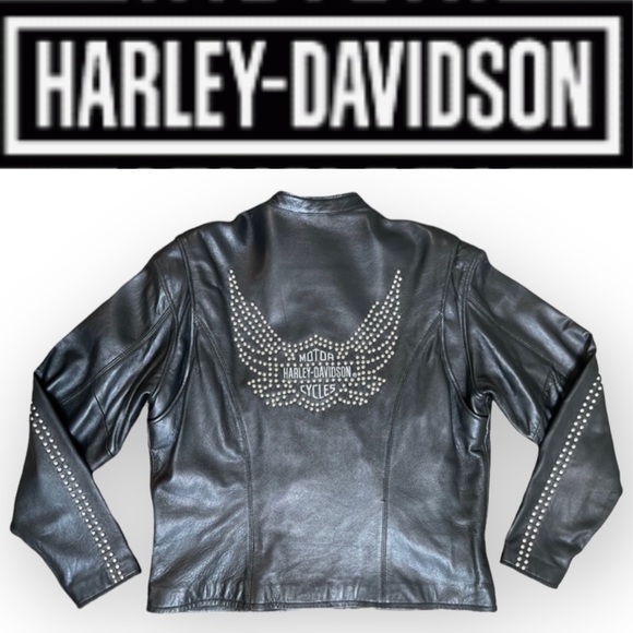 Harley-Davidson Jackets & Blazers - HARLEY DAVIDSON LEATHER WINGS STUDDED JACKET ** GORGEOUS**